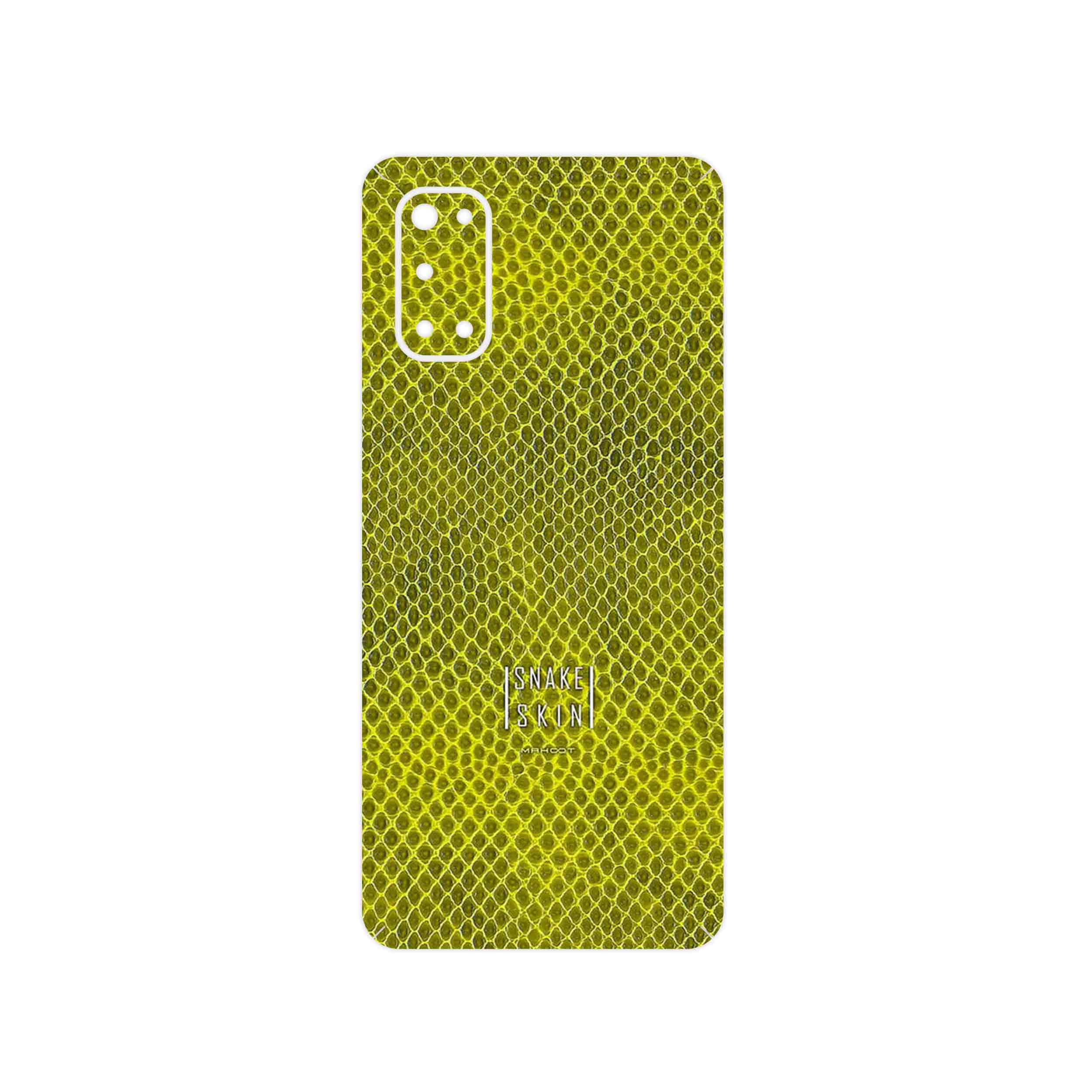 برچسب پوششی ماهوت مدل Yellow Snake Skin مناسب برای گوشی موبایل ریلمی 7 Pro