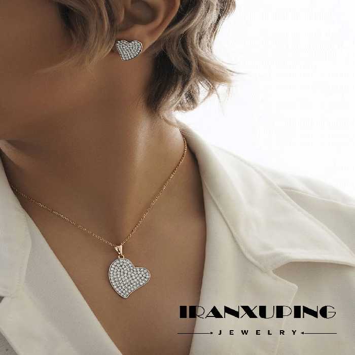 نیم ست بدون زنجیر ژوپینگ اصل با روکش طلا 24 عیار کد XPH46182