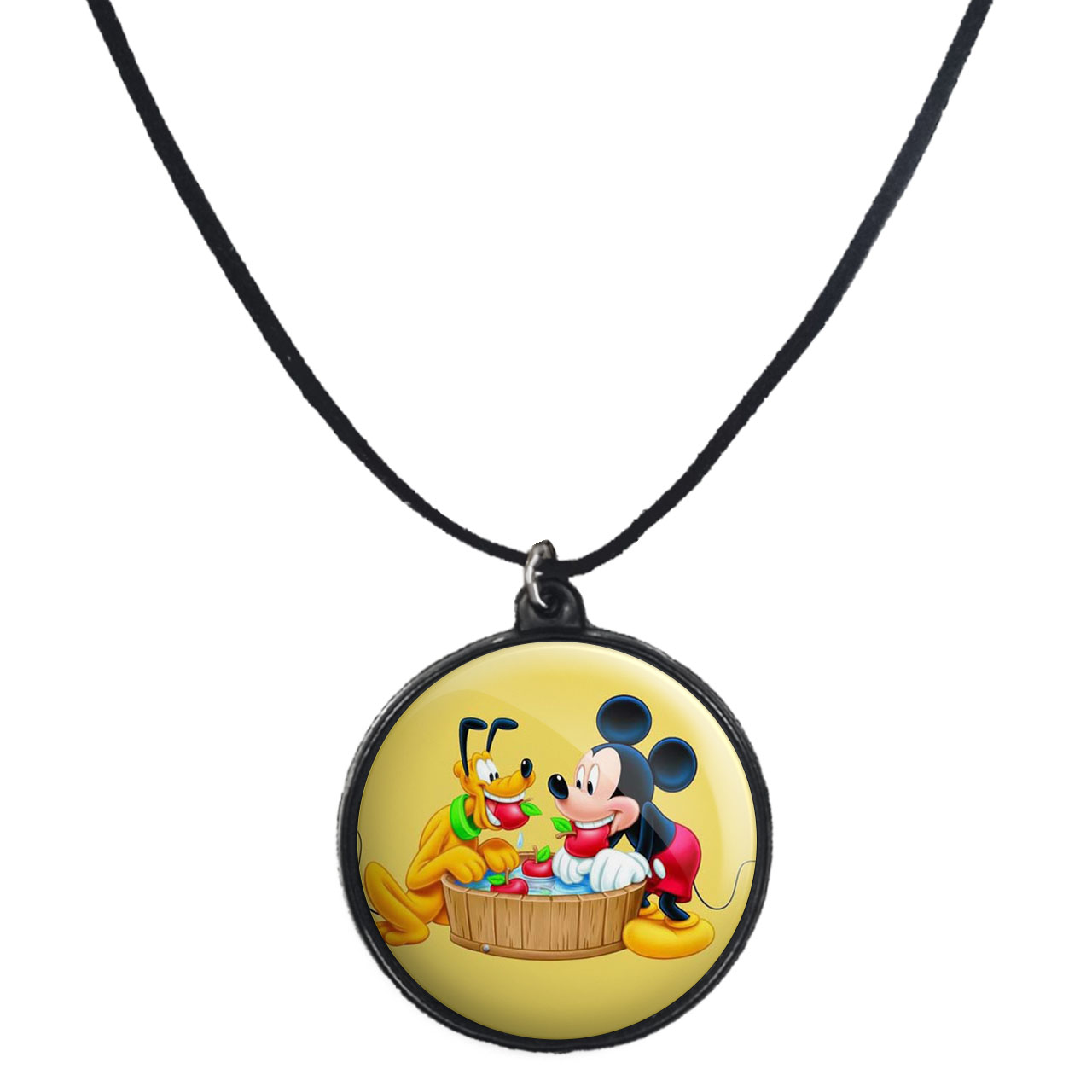 گردنبند پرمانه طرح میکی موس کد pmb.12958 مدل دو طرفه