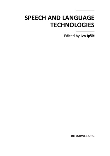 خرید و دانلود نسخه کامل کتاب Speech and Language Technologies