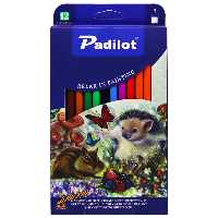 قیمت و خرید مداد رنگی 12 رنگ جعبه مقوایی پادیلوت PADILOT