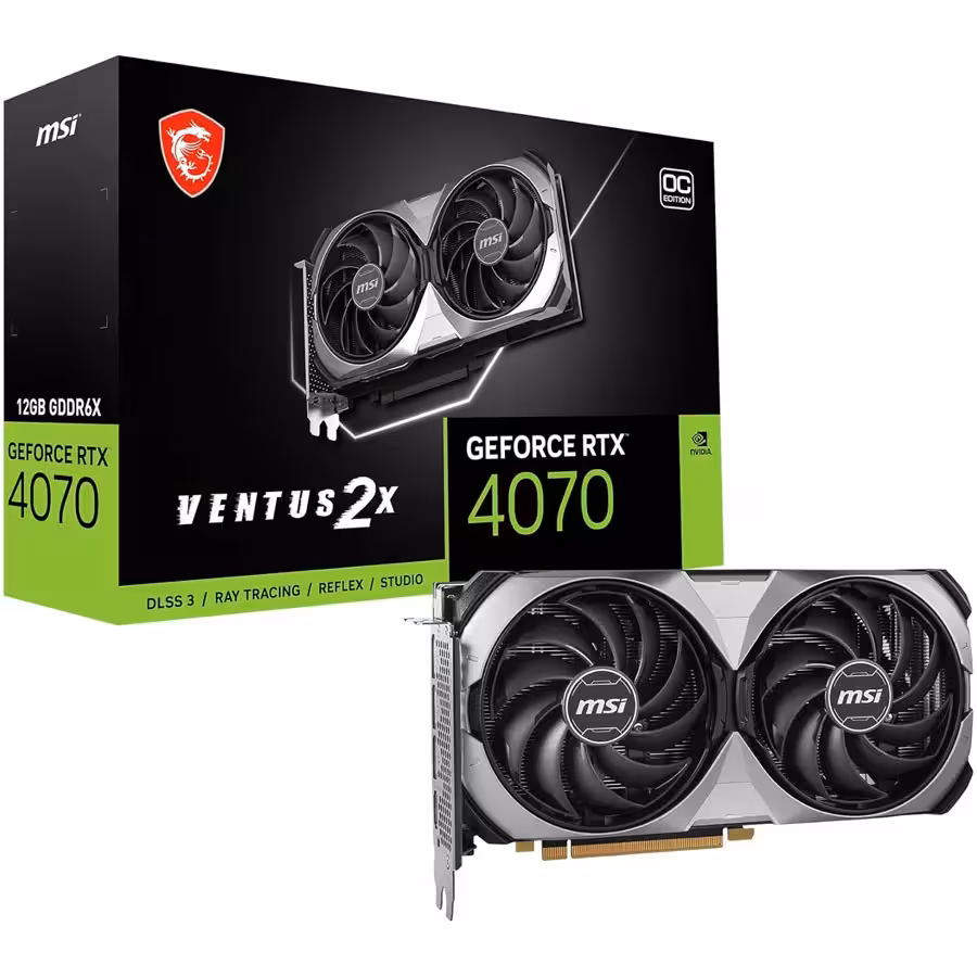 کارت گرافیک ام اس آی مدل GeForce RTX 4070 VENTUS 2X E 12G OC