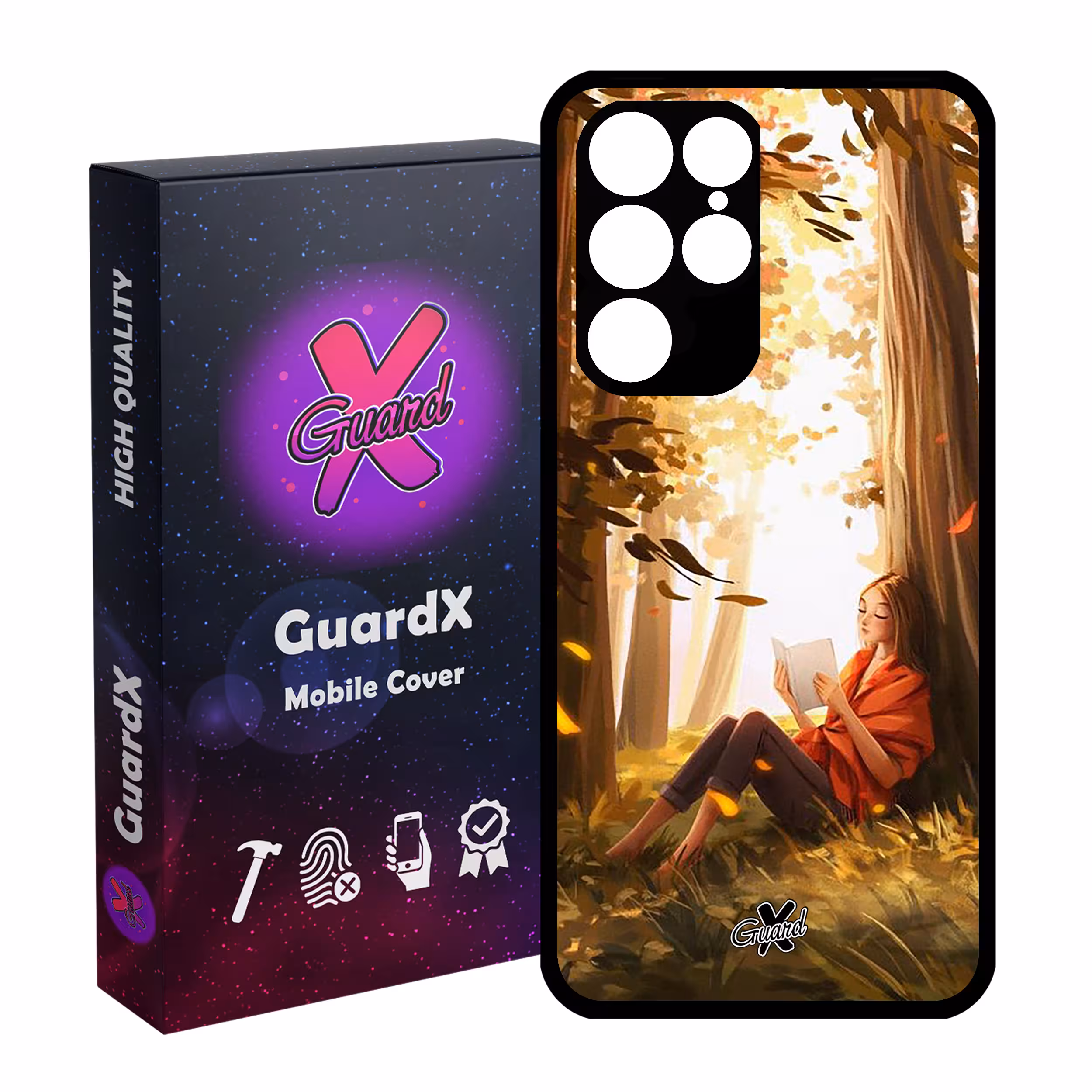 کاور گارد ایکس طرح دختر مدل Glass10276 مناسب برای گوشی موبایل سامسونگ Galaxy S22 Ultra