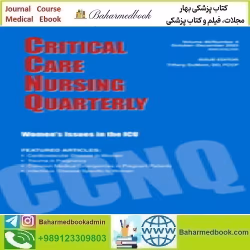 Critical Care Nursing Quarterly Volume 46 1 to 4 2023 TRUE PD