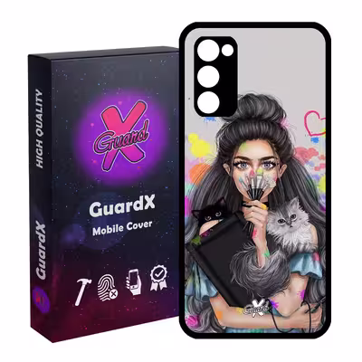 کاور گارد ایکس طرح Girl مدل Glass10386 مناسب برای گوشی موبایل سامسونگ Galaxy S20 FE