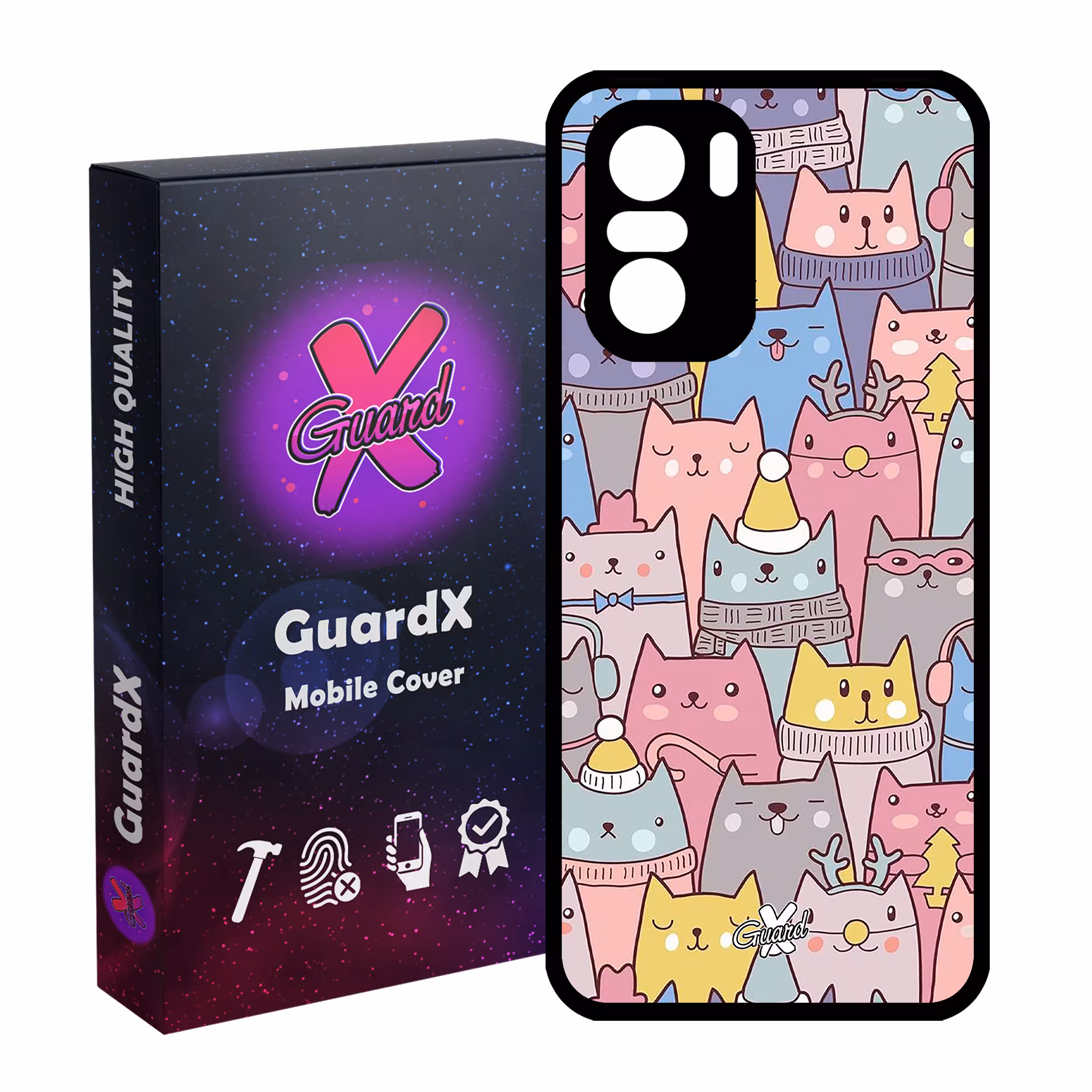 کاور گارد ایکس طرح Cat مدل Glass10074 مناسب برای گوشی موبایل شیائومی Poco F3/MI 11X/MI 11X Pro/Redmi K40/K40 Pro