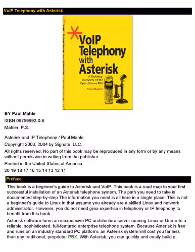 خرید و دانلود نسخه کامل کتاب VoIP Telephony with Asterisk