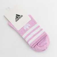 جوراب اسپورت adidas نیم ساق پنبه یاسی نوار سفید کانگورو 20256