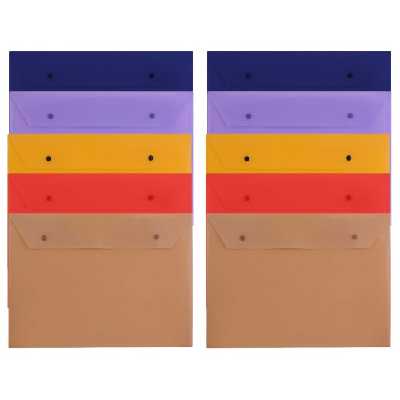 پوشه دکمه دار پاپکو مدل 107 بسته 10 عددی 