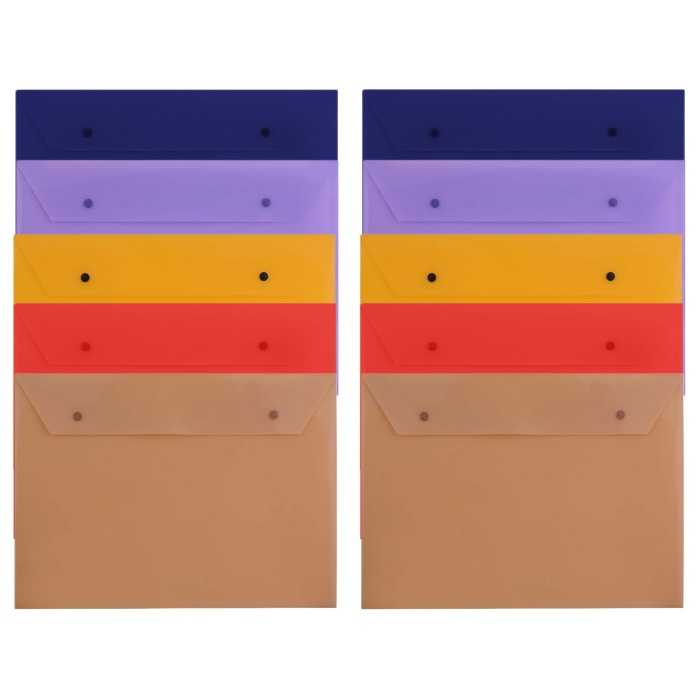 پوشه دکمه دار پاپکو مدل 107 بسته 10 عددی 