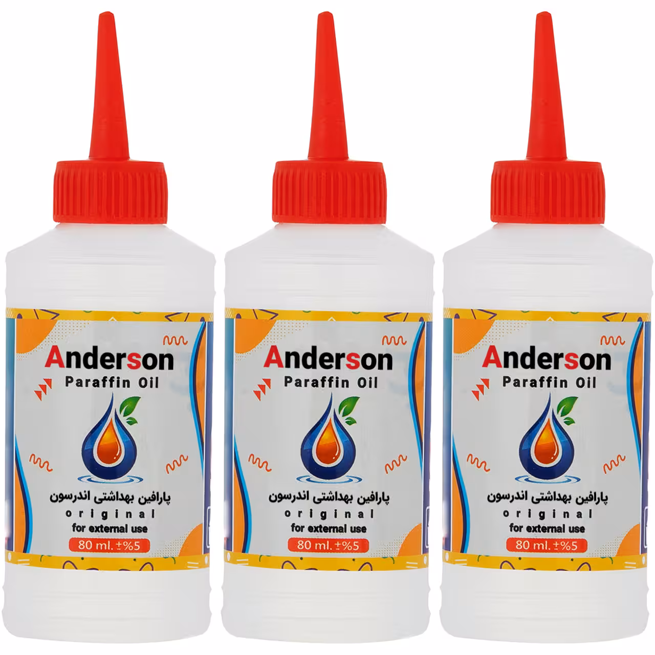 پارافین مایع اندرسون مدل B100 حجم 80 میلی لیتر بسته 3 عددی