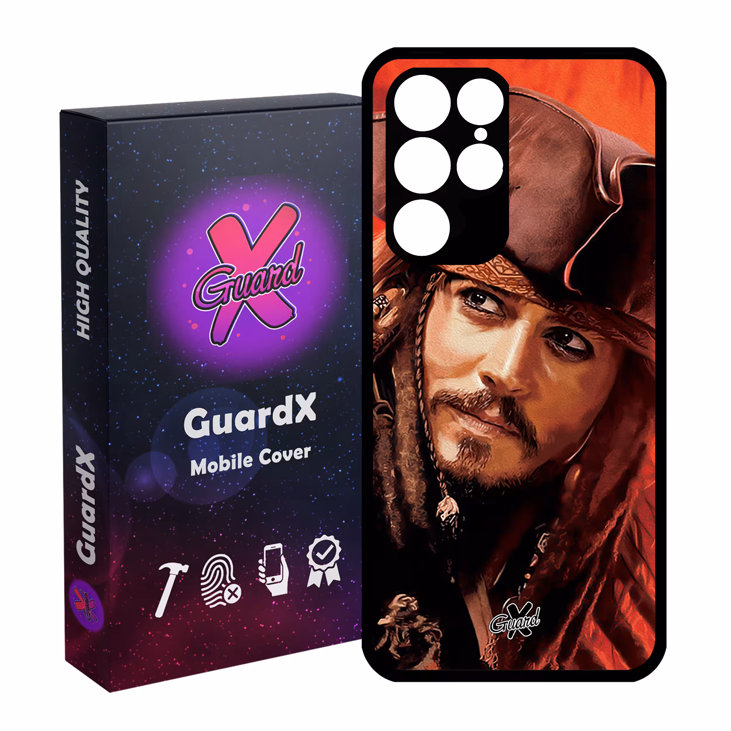 کاور گارد ایکس طرح Johnny Depp مدل Glass10205 مناسب برای گوشی موبایل سامسونگ Galaxy S22 Ultra