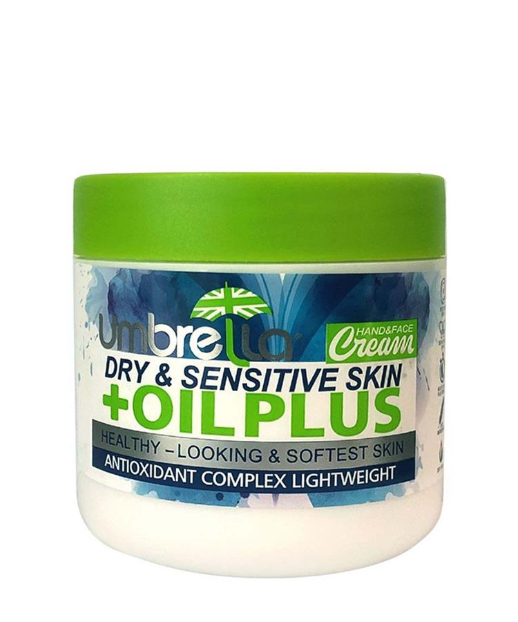 کرم مرطوب کننده دست و صورت آمبرلا مدل Oil Plus مناسب پوست خشک حجم 250 میلی لیتر