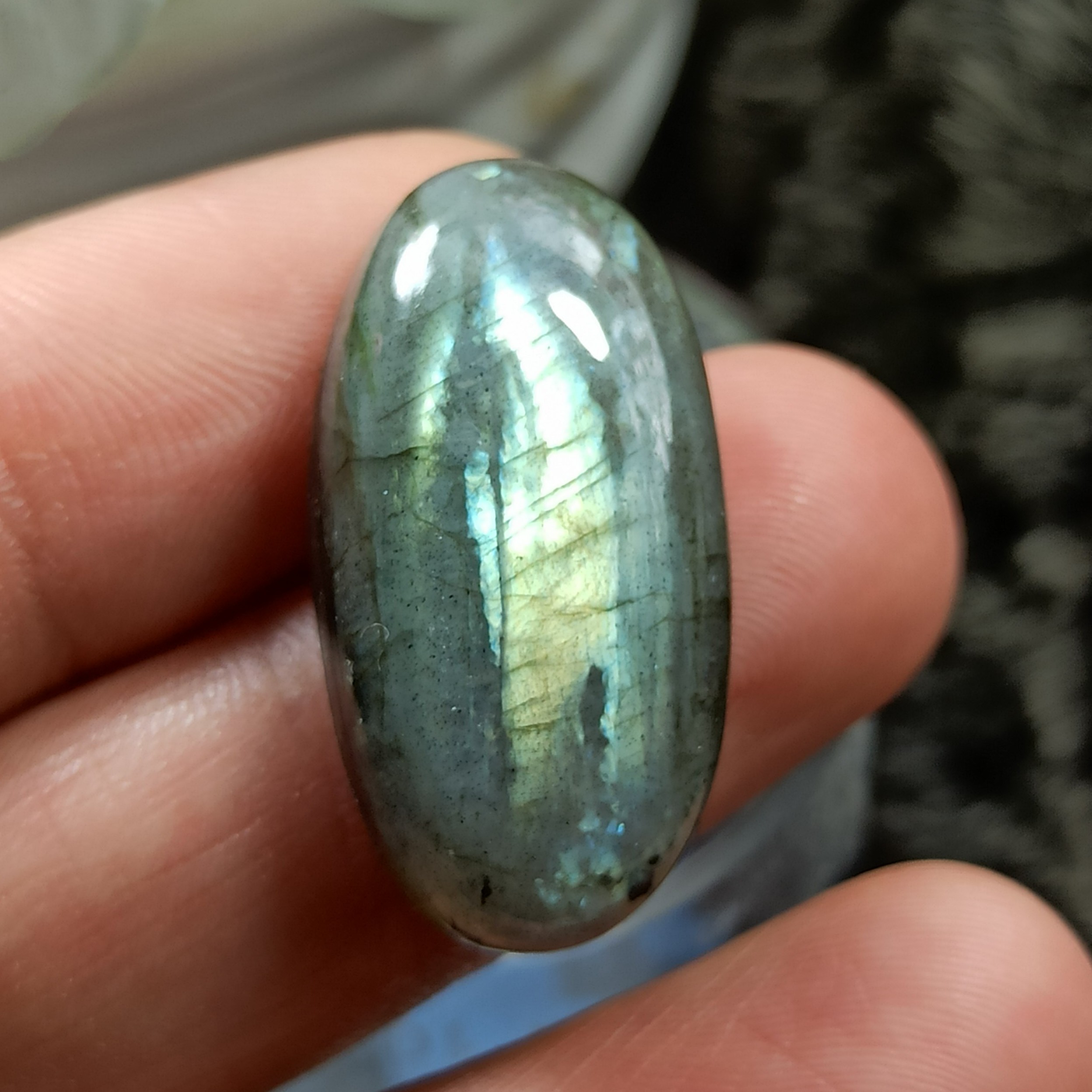 لابرادوریت بیضی انگشتری کد 15