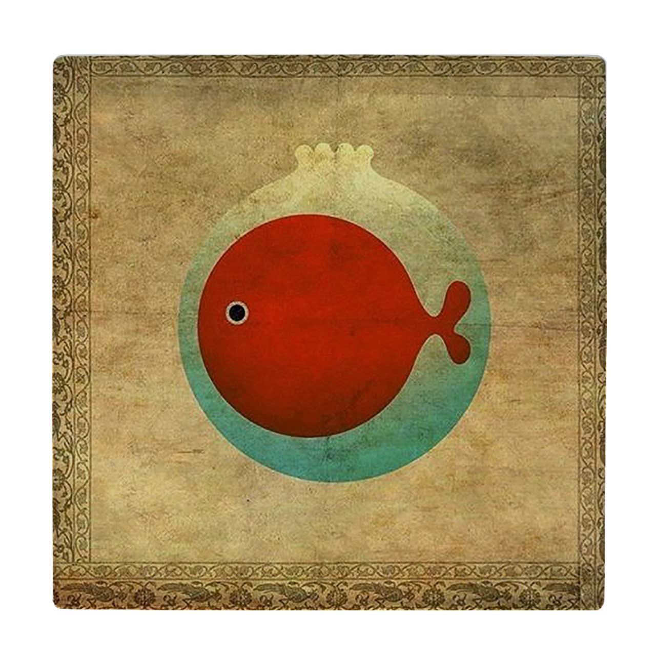 کاشی طرح تنگ بلور و ماهی مدل لوحی کد khl1424