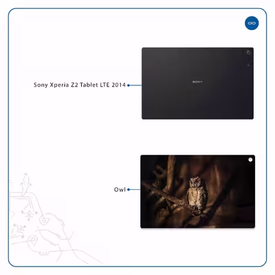 برچسب پوششی ماهوت مدل Owl مناسب برای تبلت سونی Xperia Z2 Tablet LTE 2014