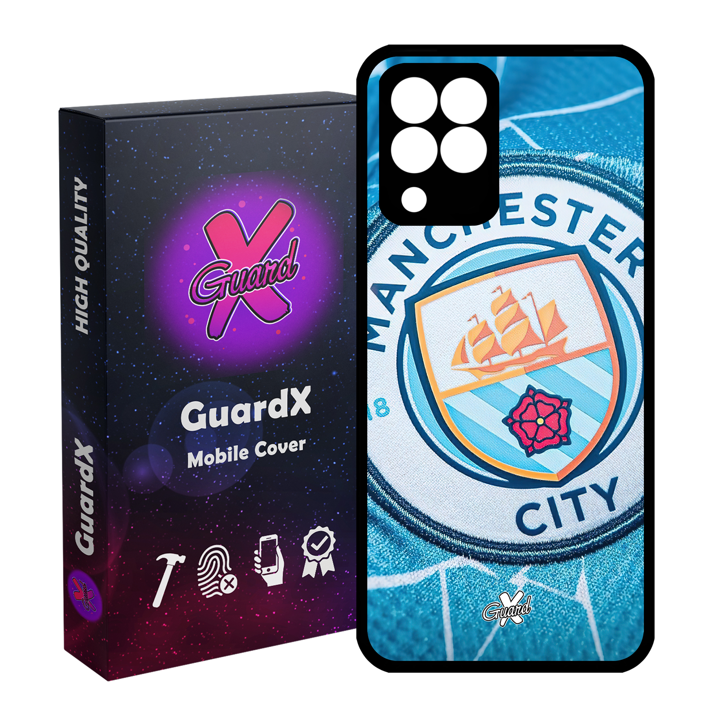 کاور گارد ایکس طرح منچستر سیتی مدل Glass10450 مناسب برای گوشی موبایل سامسونگ Galaxy M33/M33 5G