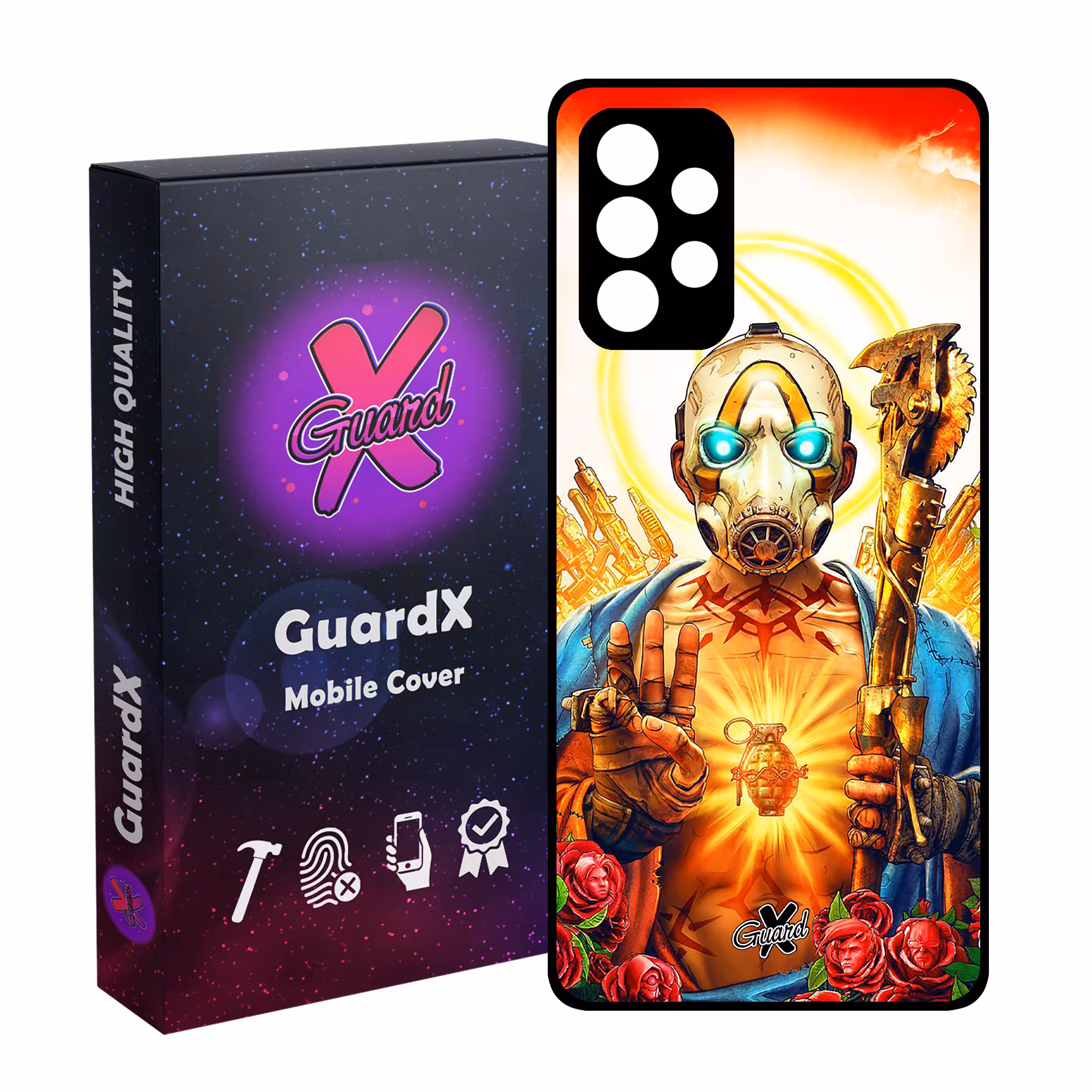 کاور گارد ایکس طرح Borderlands مدل Glass10068 مناسب برای گوشی موبایل سامسونگ Galaxy A52