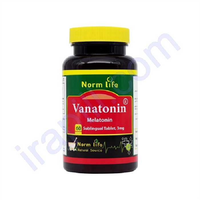 قرص زیر زبانی واناتونین  3 میلی گرم نورم لایف 60 عدد