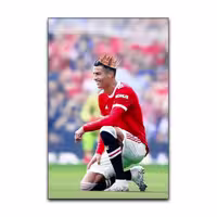تابلو شاسی گوفی مدل فوتبالی طرح کریستین رونالدو کد CR7 RED35 | دنیای قاب