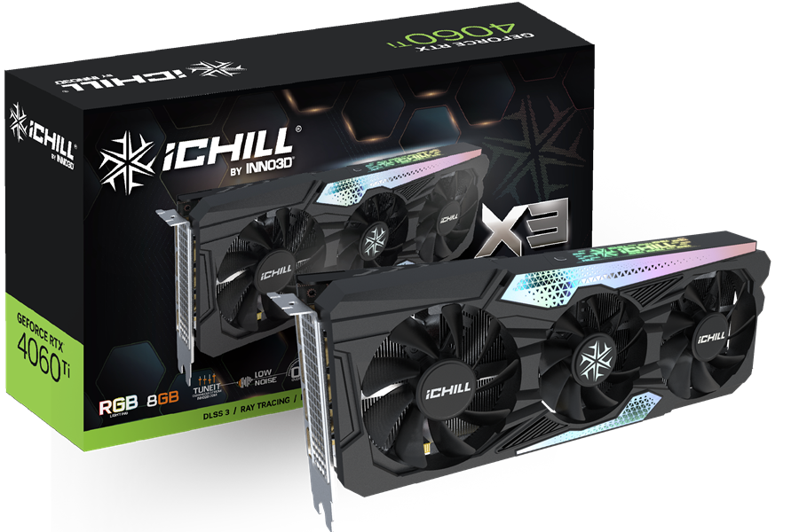 کارت گرافیک  اینو تری دی مدل GEFORCE RTX 4060 Ti 8GB ICHILL X3 با ظرفیت 8 گیگابایت