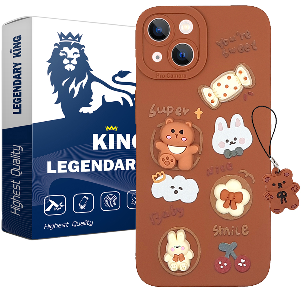 کاور لجندری کینگ مدل KUTEKOOCIE مناسب برای گوشی موبایل  اپل IPhone 14 به همراه بندآویز