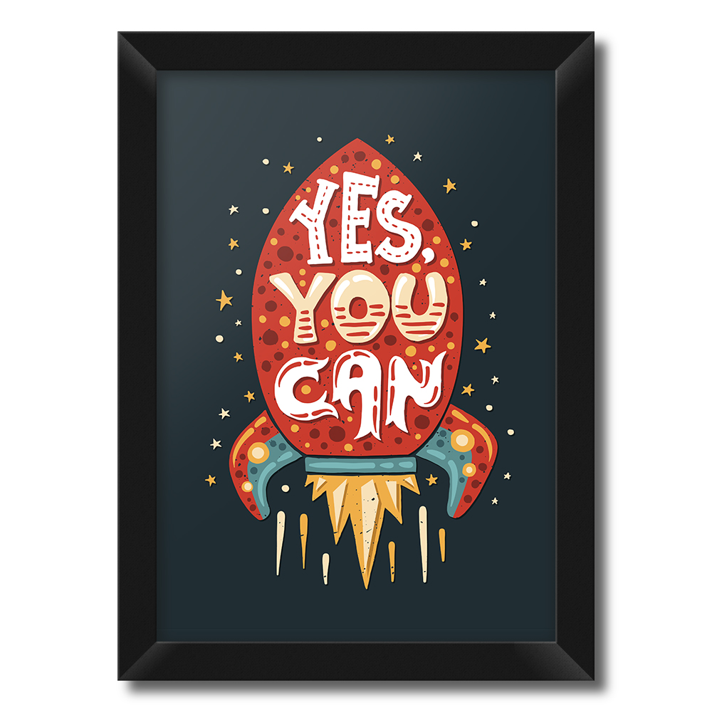 تابلو فنچ آرت طرح Yes You Can کد QT102 A-CO