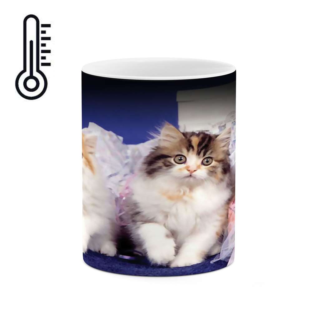 ماگ حرارتی طرح گربه های خوشحال مدل mgh02736