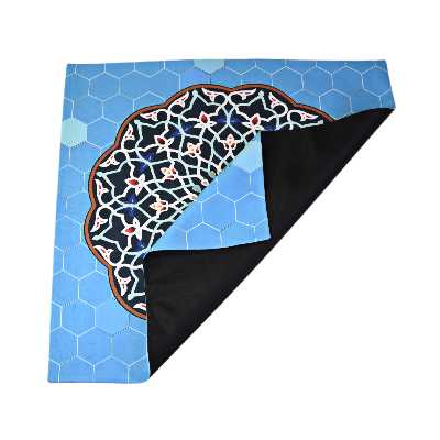 رومیزی مدل مخمل طرح کاشی کد 07