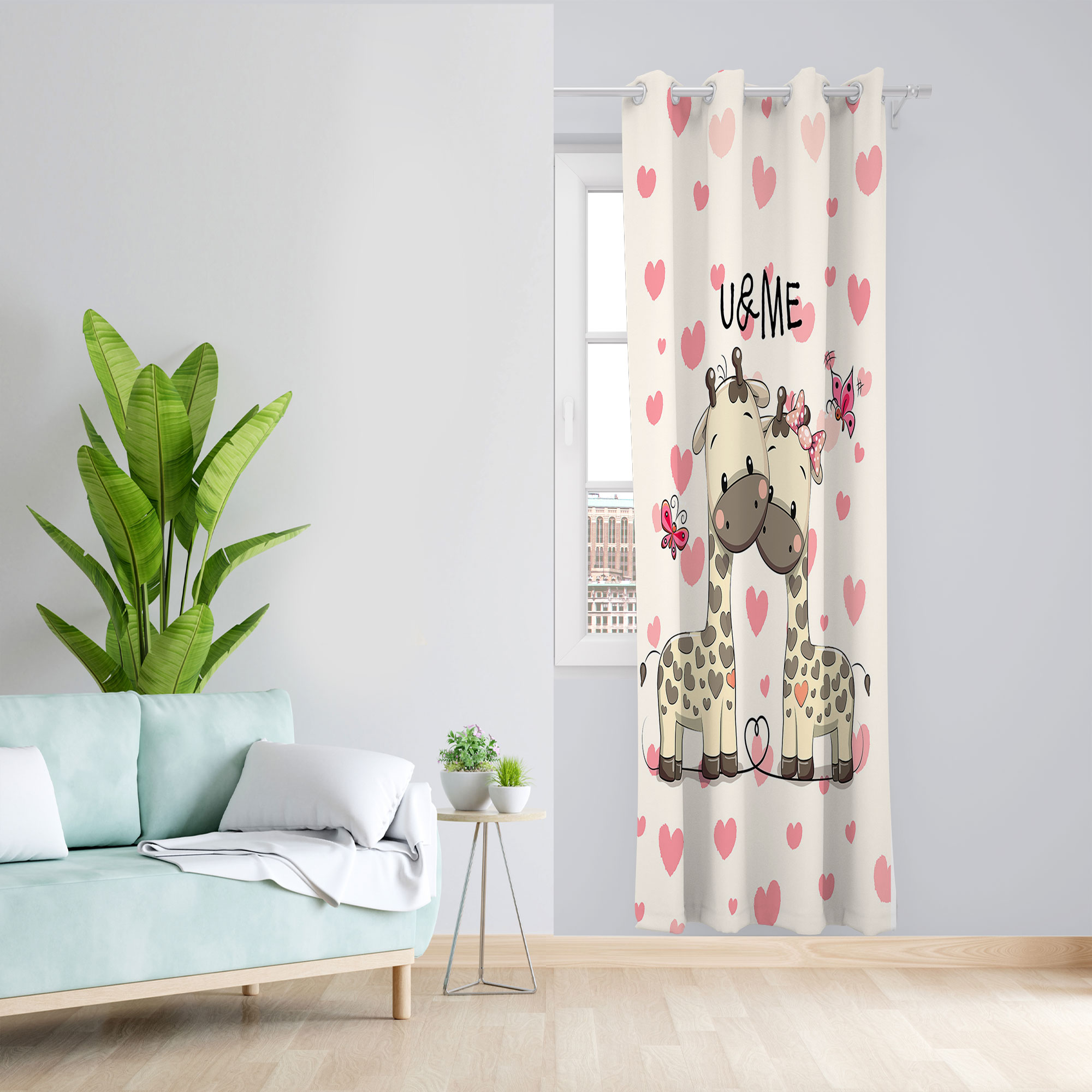 پرده مدل زرافه مخمل پانچی کد 4463 سایز 140x280 سانتی متر