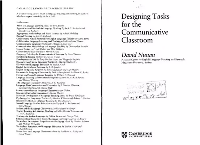 خرید و دانلود نسخه کامل کتاب Designing Tasks for the Communicative Classroom