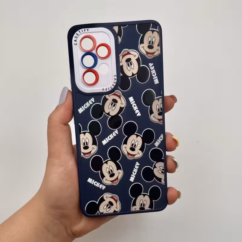 قاب گوشی Galaxy A53 5G سامسونگ ژله ای محافظ لنز دار میکی موس سرمه ای کد 72837