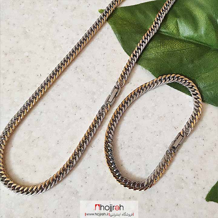 اطلاعات ، قیمت و خرید ست دستبند و گردنبند کارتیر استیل طلایی نقره ای کد D509