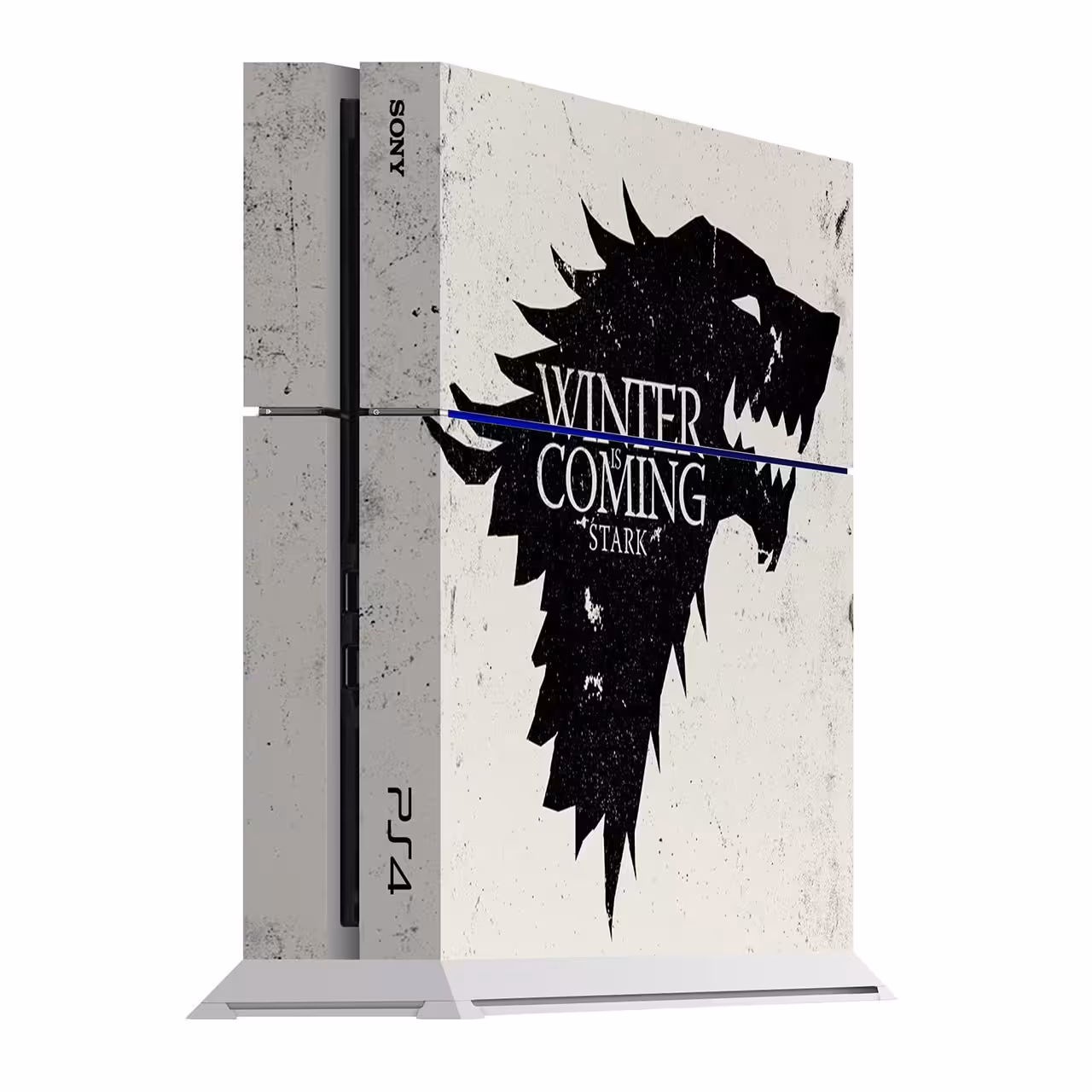 برچسب عمودی پلی استیشن 4 ونسونی طرح Winter is Coming White