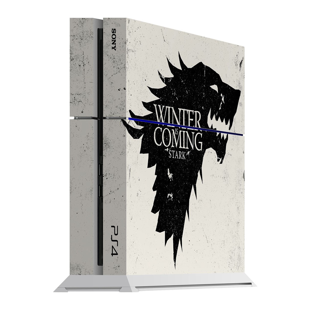 برچسب عمودی پلی استیشن 4 ونسونی طرح Winter is Coming White