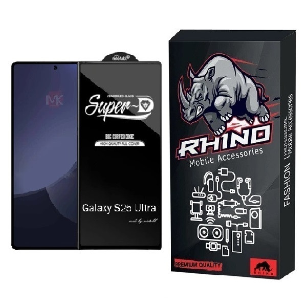 محافظ صفحه نمایش راینو مدل Super D مناسب برای گوشی موبایل سامسونگ Galaxy S25 Ultra | کالا برتری