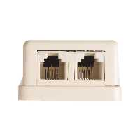 سوکت دوتایی تلفن چسبی روکار درجه یک