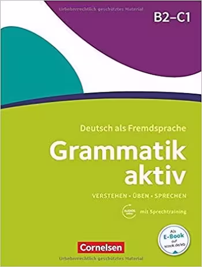 Grammatik aktiv B2 C1 Uben Horen Sprechen سیاه و سفید