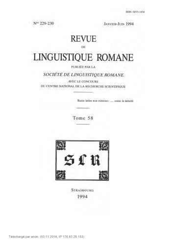 خرید و دانلود نسخه کامل کتاب Revue de linguistique romane
