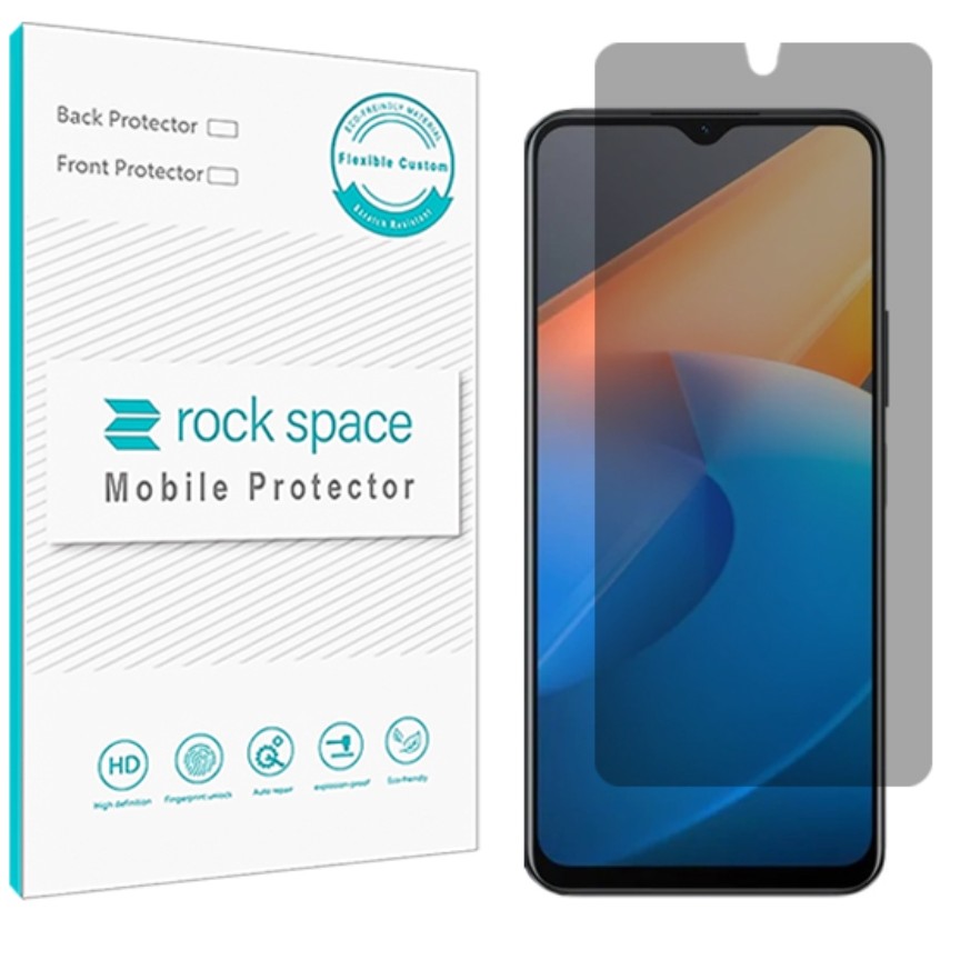 گلس پرایوسی (حریم شخصی)نانو و ضد ضربه گوشی ویوو iQOO Z6x برند راک اسپیس 