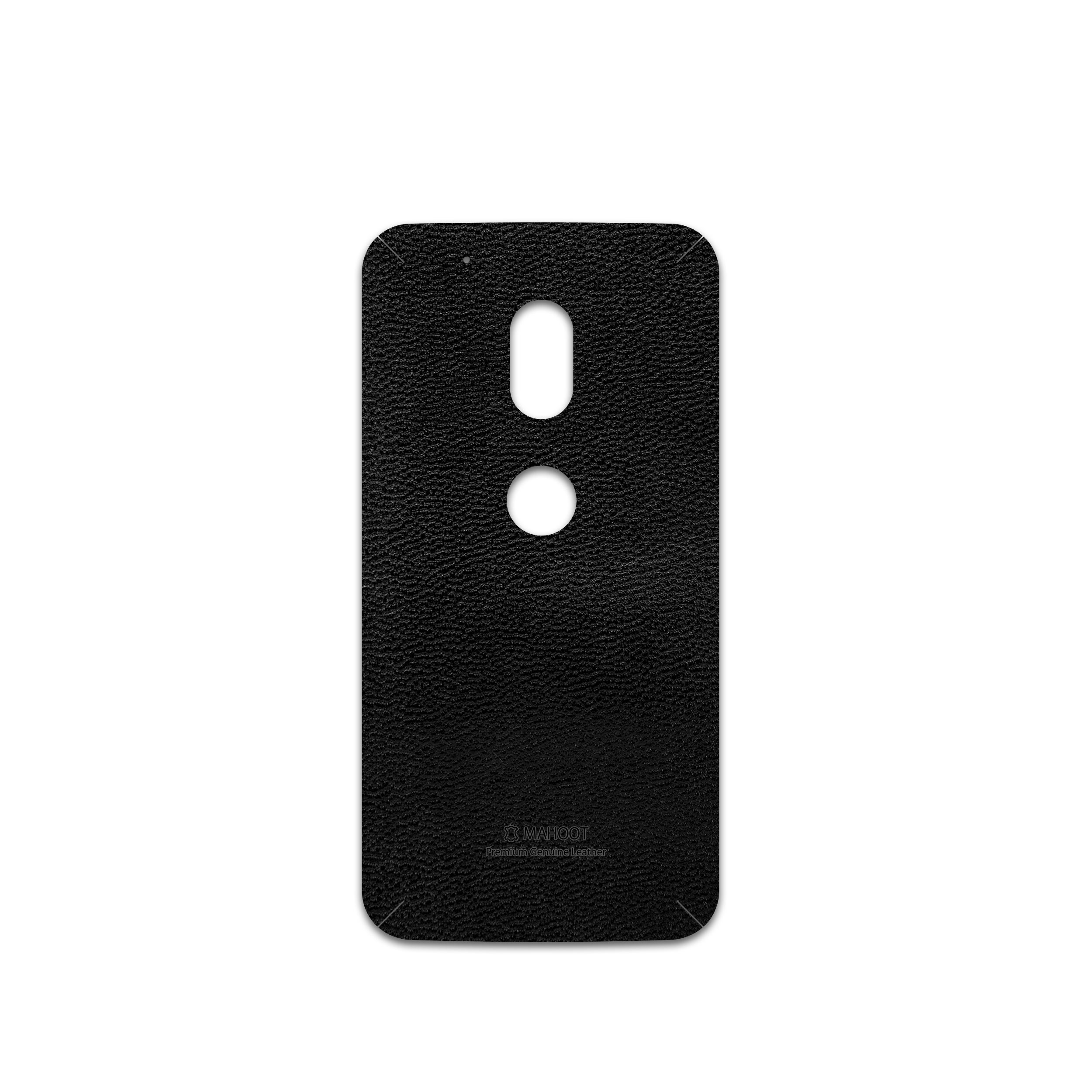 برچسب پوششی ماهوت مدل Black-Leather مناسب برای گوشی موبایل موتورولا Moto G4 Play