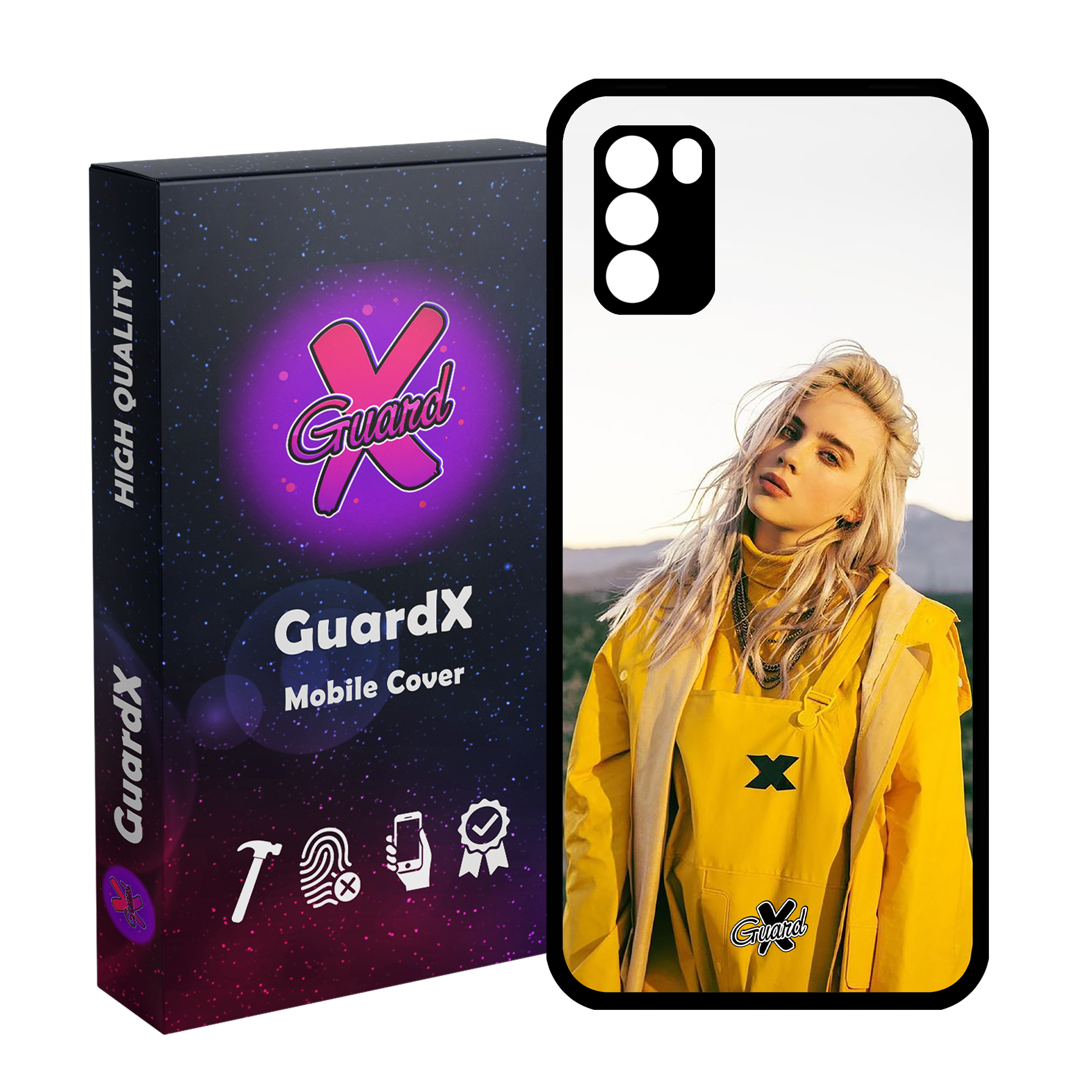 کاور گارد ایکس طرح Billie Eilish مدل Glass10227 مناسب برای گوشی موبایل شیائومی Poco M3