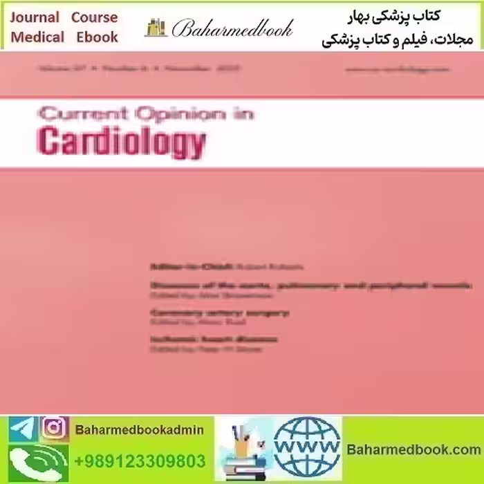 Current Opinion in Cardiology Volume 37 1 to 6 2022 T