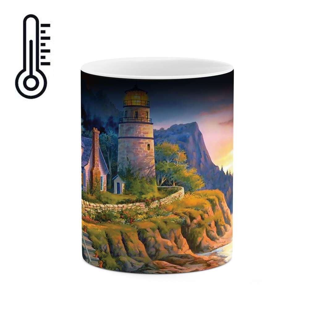 ماگ حرارتی طرح فانوس دریایی مدل mgh03671