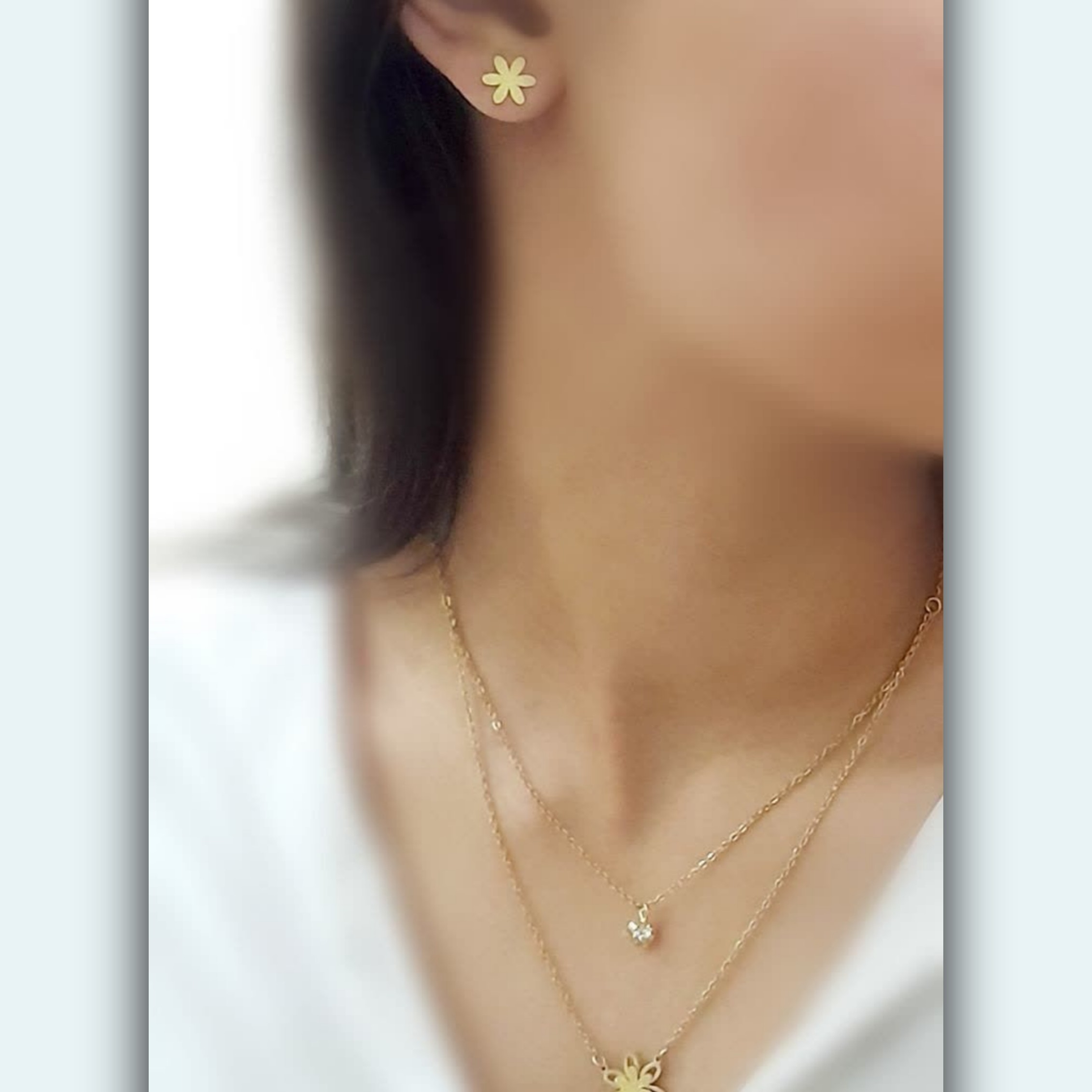 نیمست  استیل آبکاری طلا رنگ ثابت ضد حساسیت مناسب خانمها ی جوان 