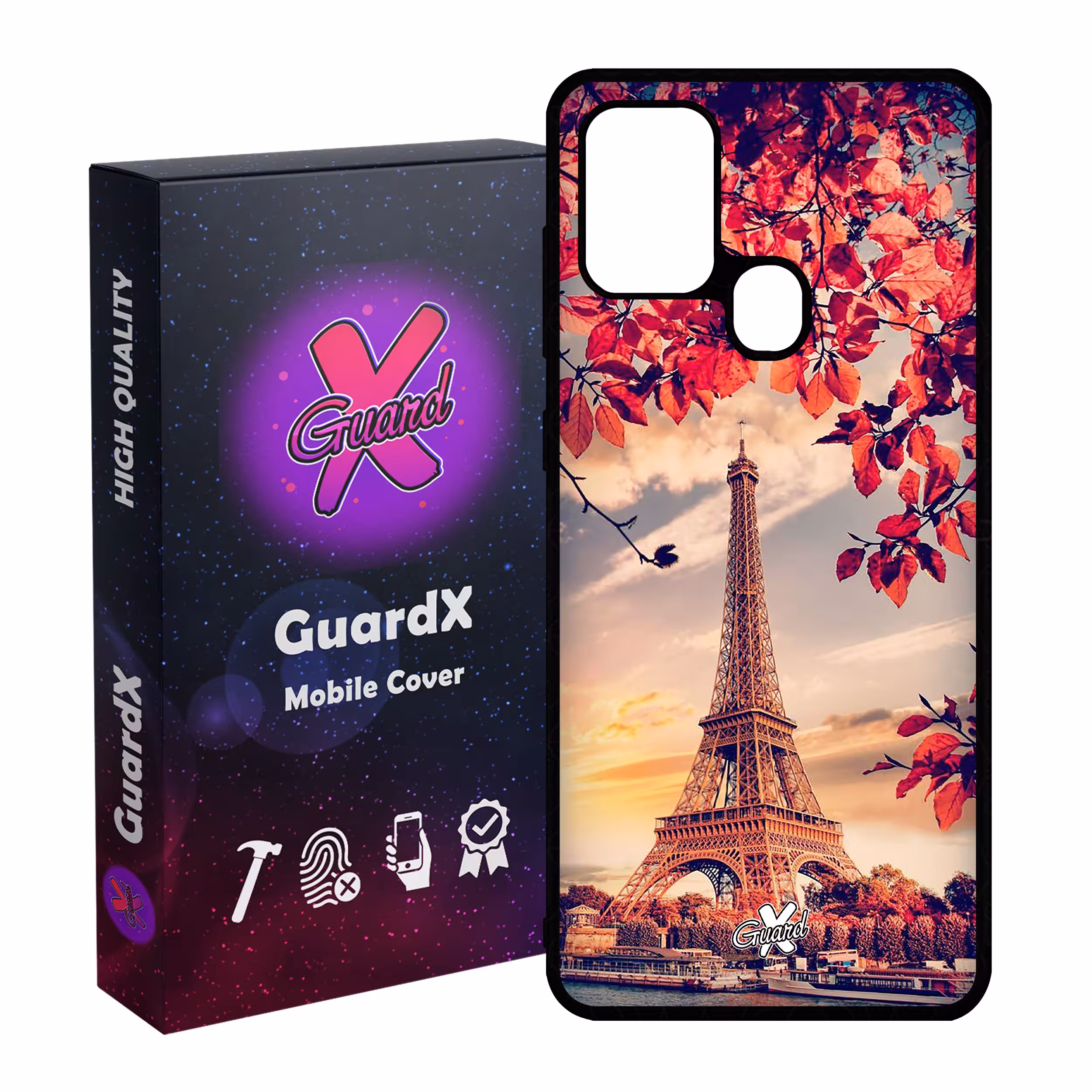 کاور گارد ایکس طرح Eiffel مدل Glass10125 مناسب برای گوشی موبایل سامسونگ Galaxy A21s