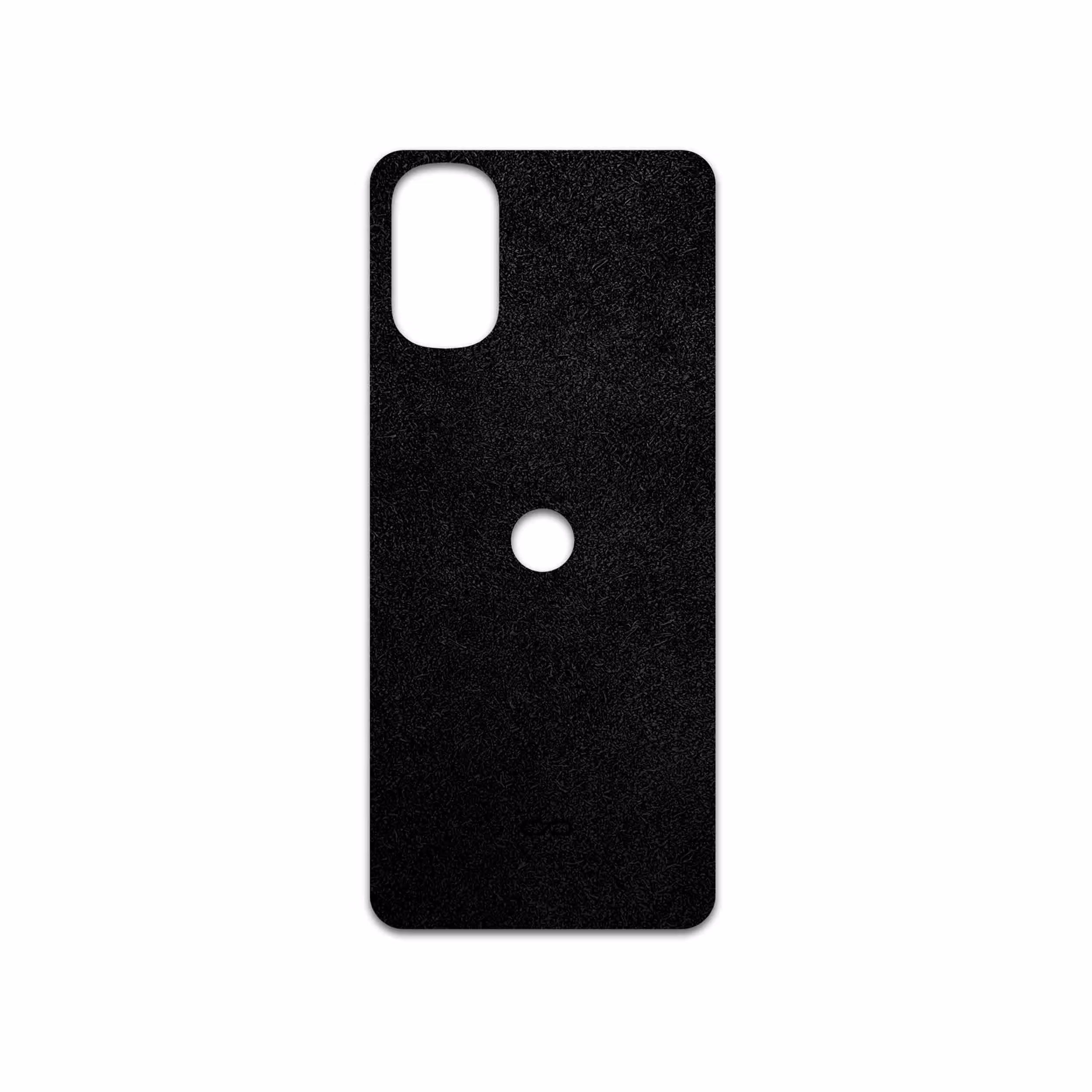 برچسب پوششی ماهوت مدل Black-Chamois-Leather مناسب برای گوشی موبایل موتورولا Moto E32s