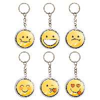 جاکلیدی خندالو طرح ایموجی کد 177A مجموعه 6 عددی