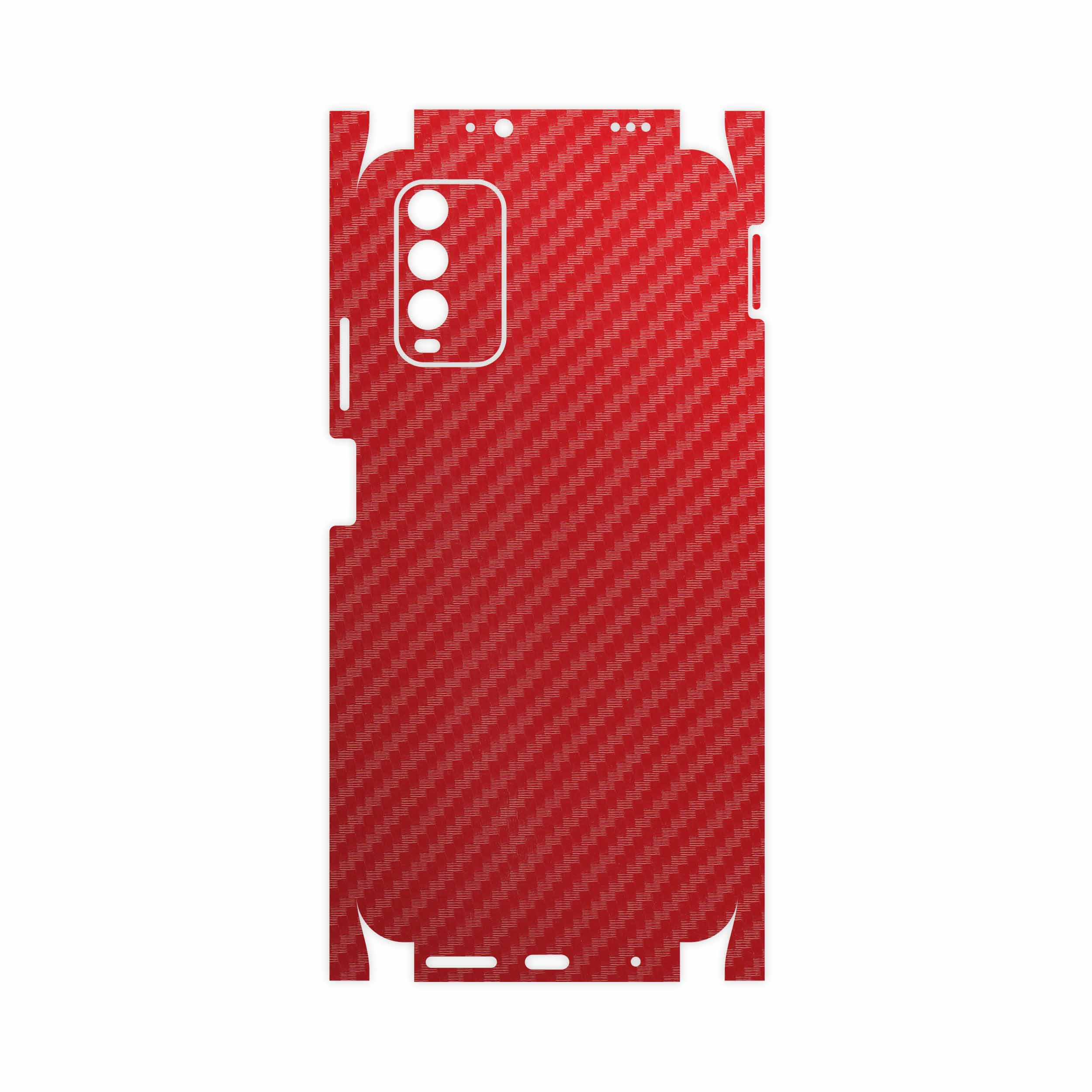 برچسب پوششی ماهوت مدل Red-Fiber-FullSkin مناسب برای گوشی موبایل شیائومی Redmi 9T