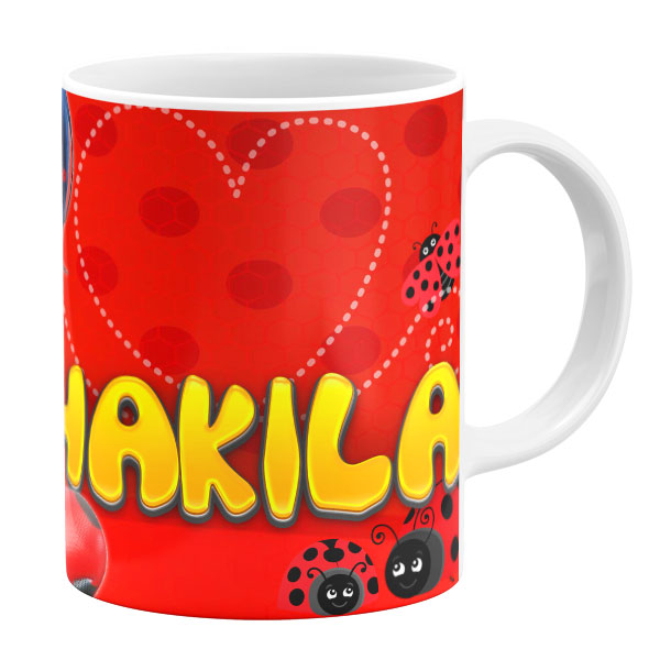 ماگ طرح دختر کفشدوزکی مدل شکیلا